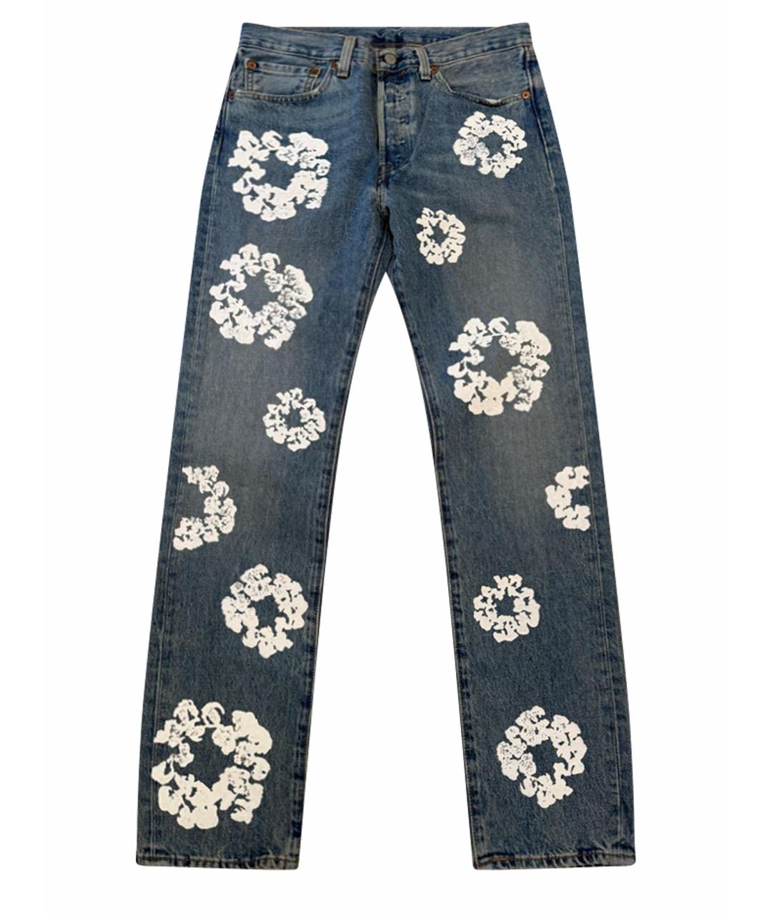 LEVI'S Голубые хлопковые прямые джинсы, фото 1