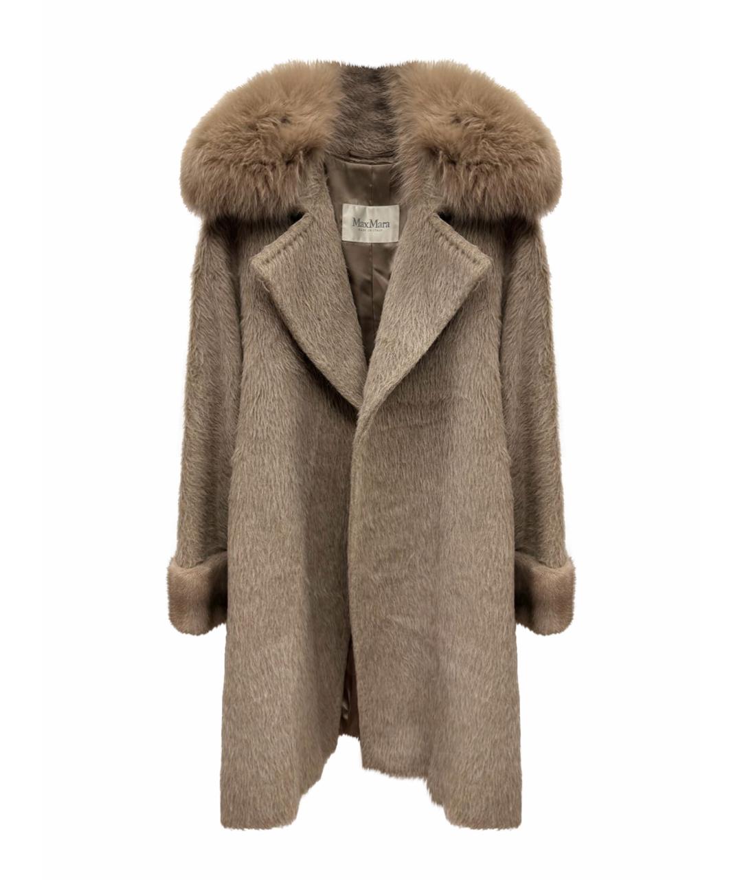 MAX MARA Бежевое шерстяное пальто, фото 1