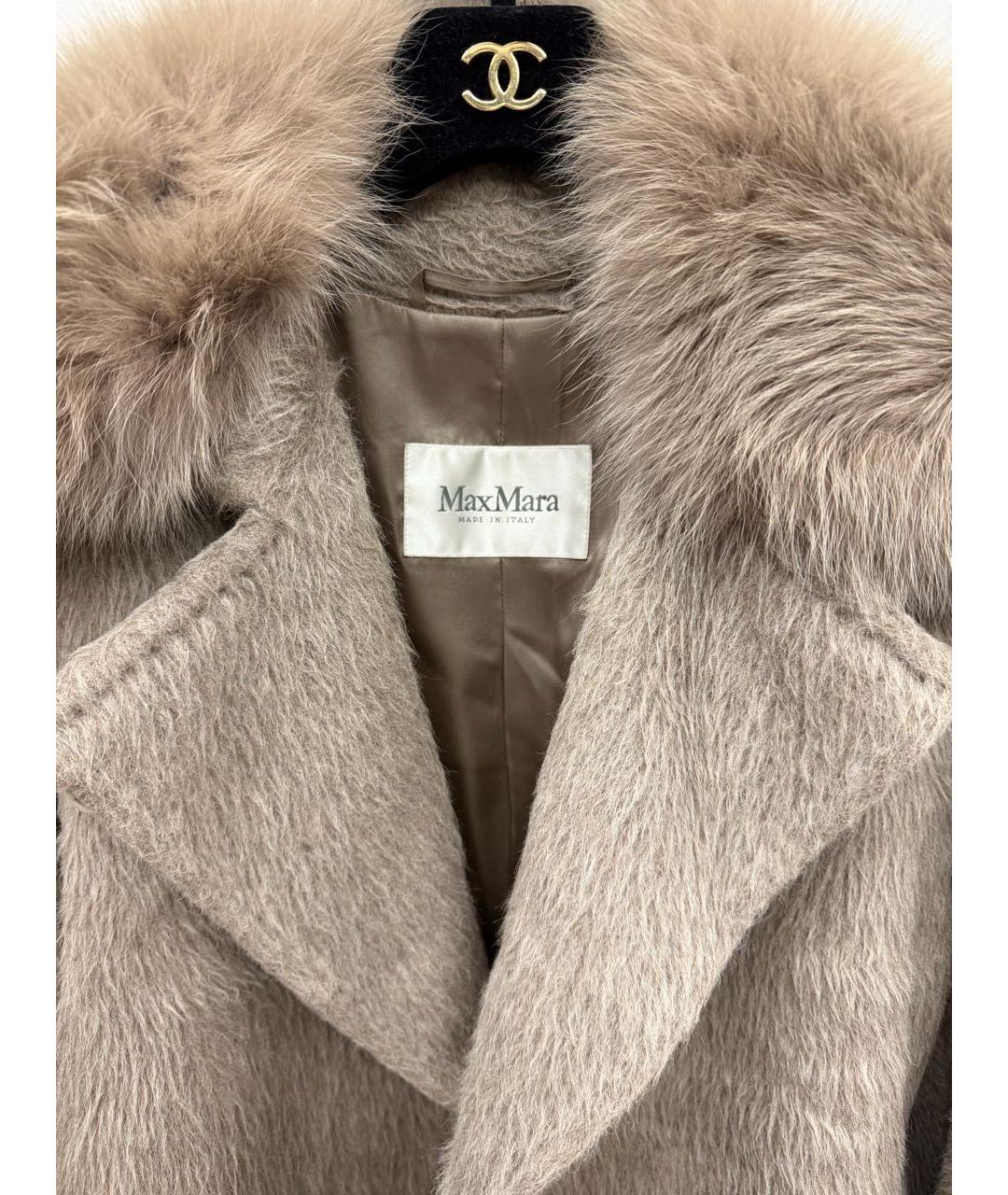 MAX MARA Бежевое шерстяное пальто, фото 5