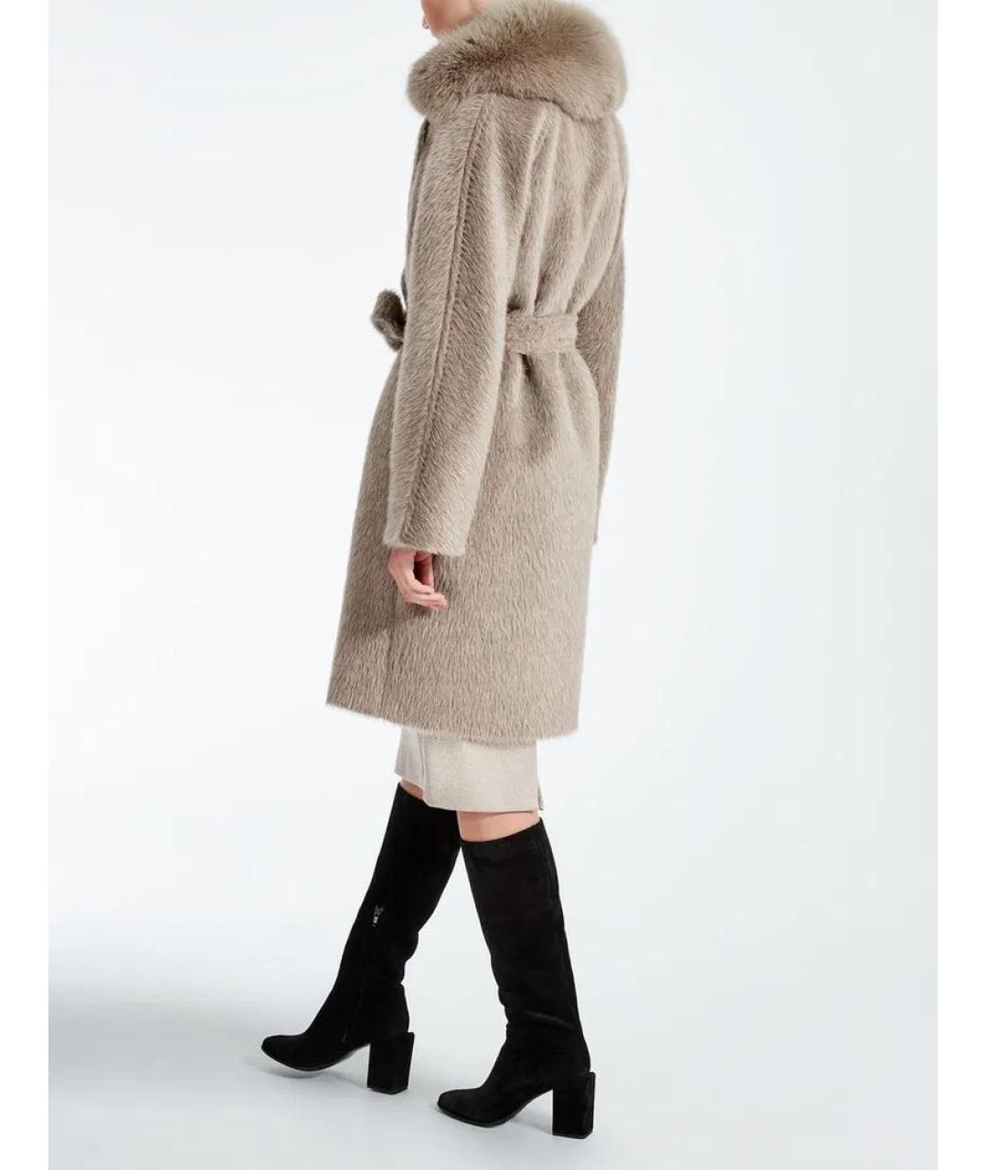 MAX MARA Бежевое шерстяное пальто, фото 3