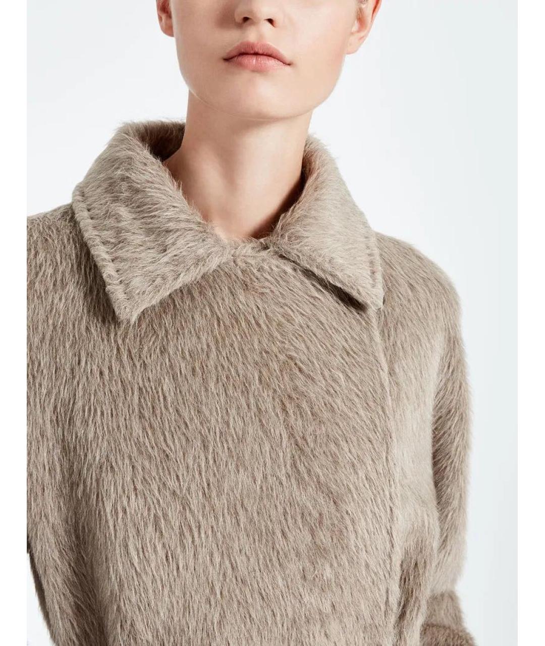 MAX MARA Бежевое шерстяное пальто, фото 8