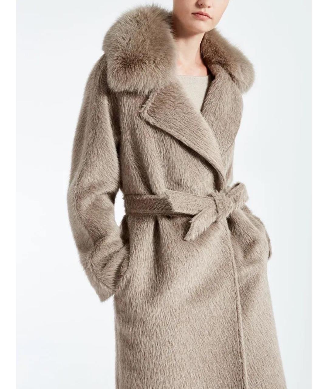 MAX MARA Бежевое шерстяное пальто, фото 6