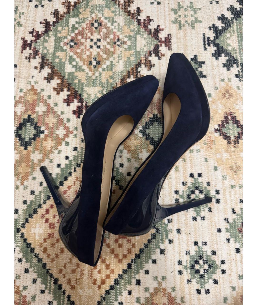 JIMMY CHOO Темно-синие замшевые туфли, фото 2