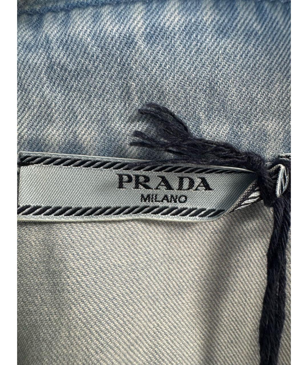PRADA Голубая деним рубашка, фото 3