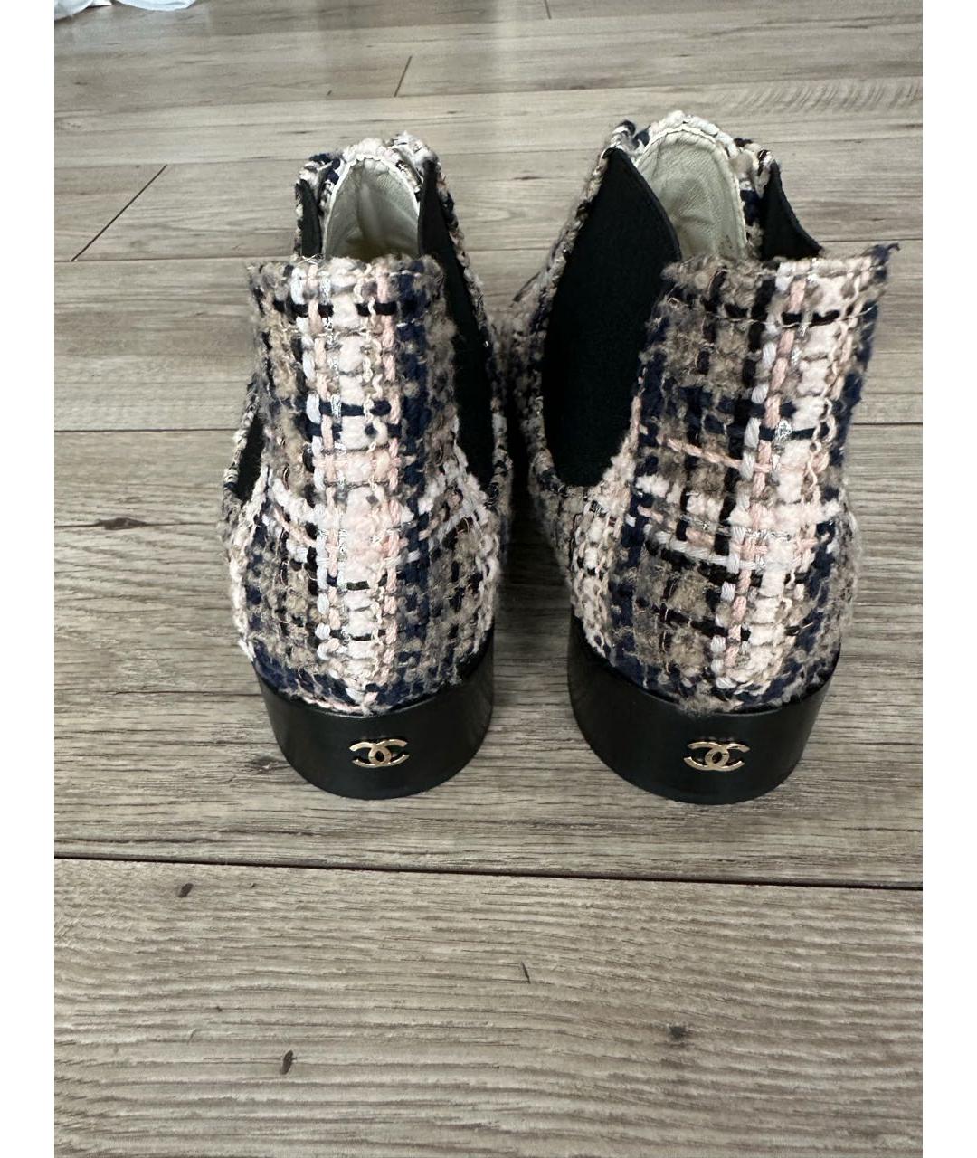CHANEL Мульти текстильные ботильоны, фото 4