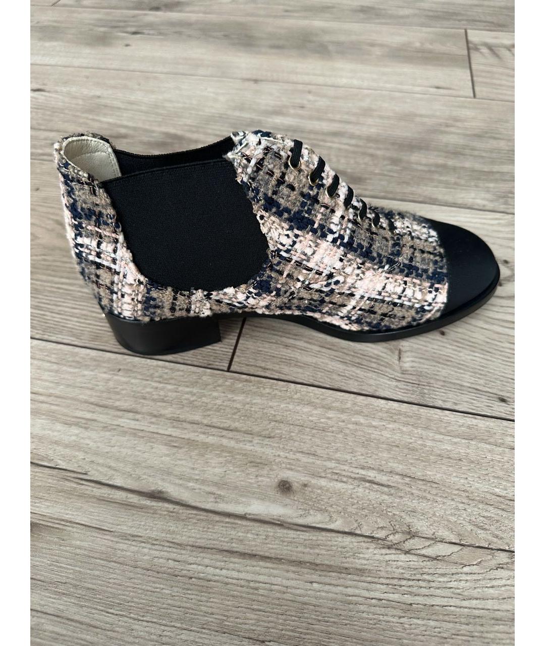 CHANEL Мульти текстильные ботильоны, фото 8