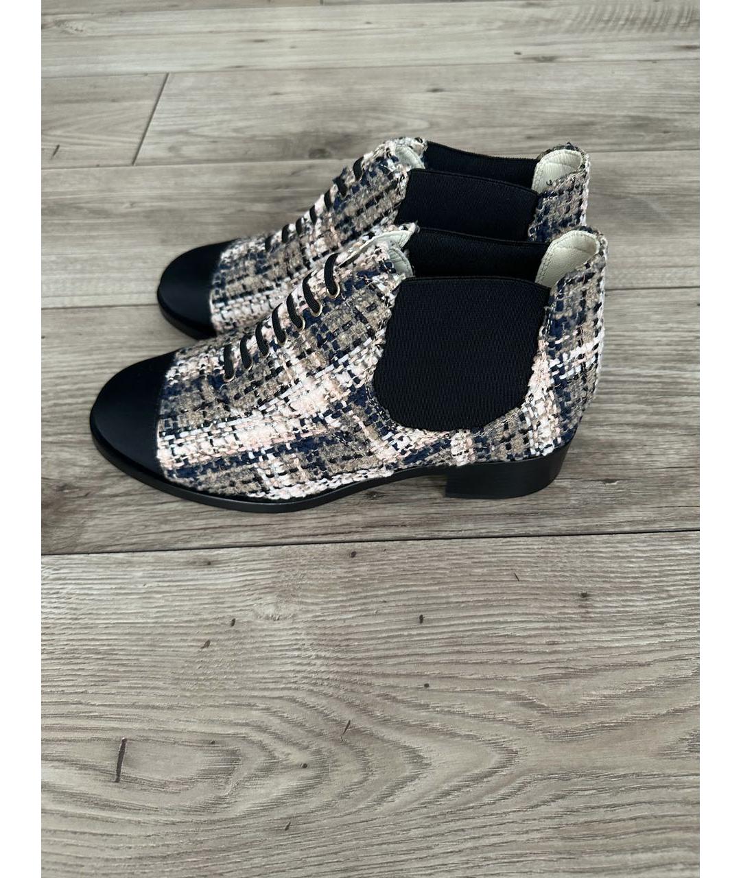 CHANEL Мульти текстильные ботильоны, фото 9