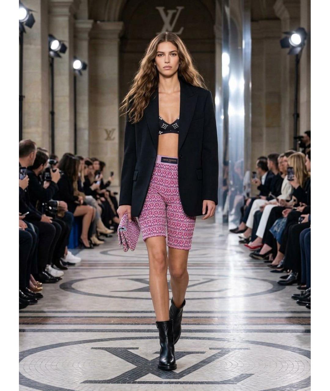 LOUIS VUITTON Мульти полиэстеровые шорты, фото 5
