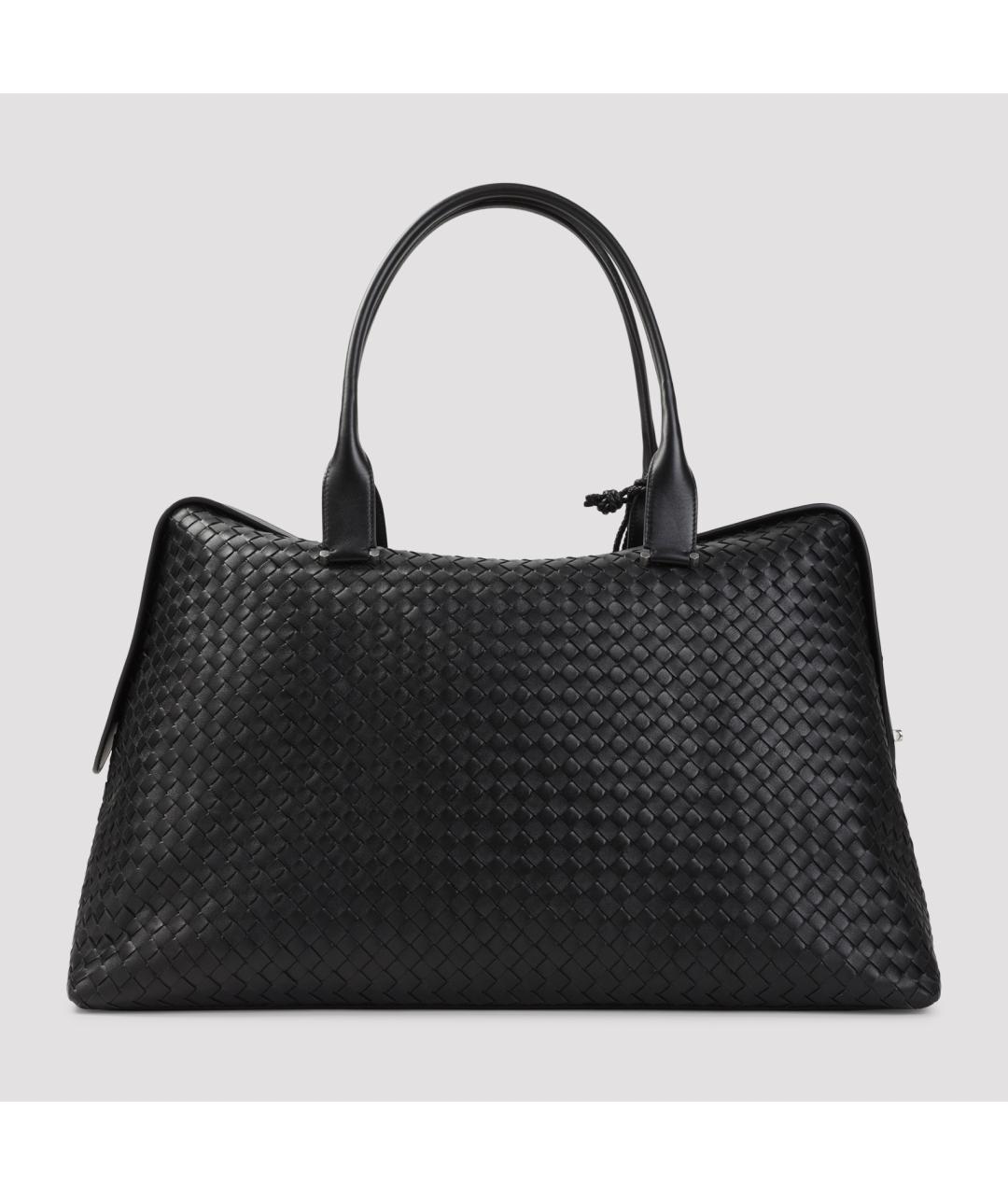 BOTTEGA VENETA Черная кожаная сумка тоут, фото 2