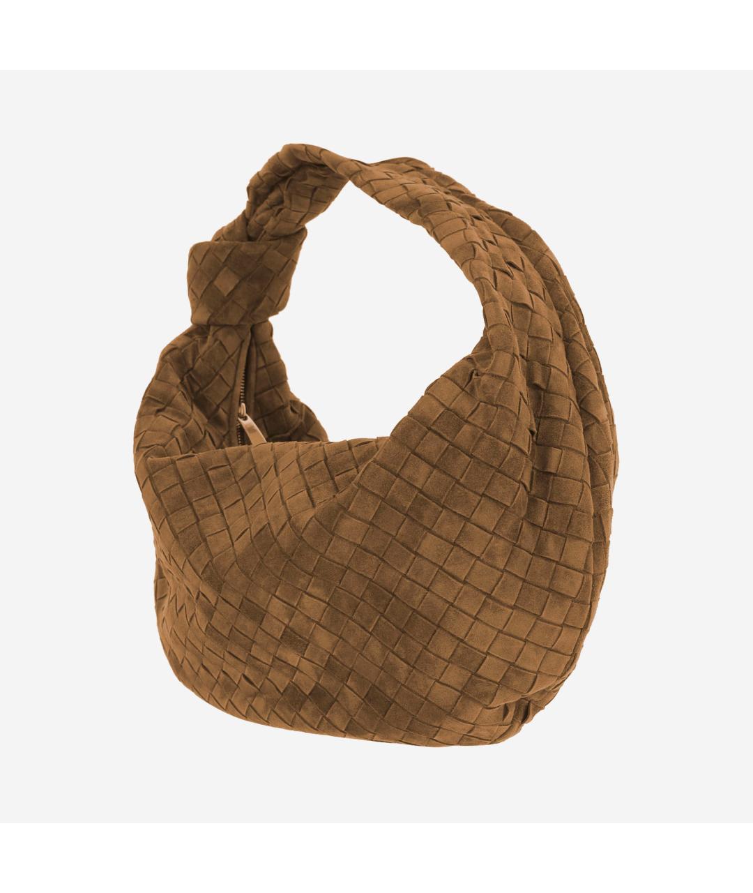 BOTTEGA VENETA Коричневая замшевая сумка через плечо, фото 2