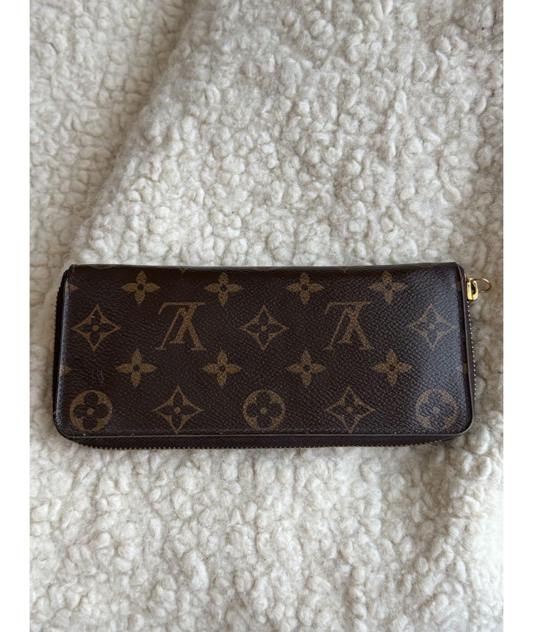 LOUIS VUITTON Коричневый кошелек, фото 3