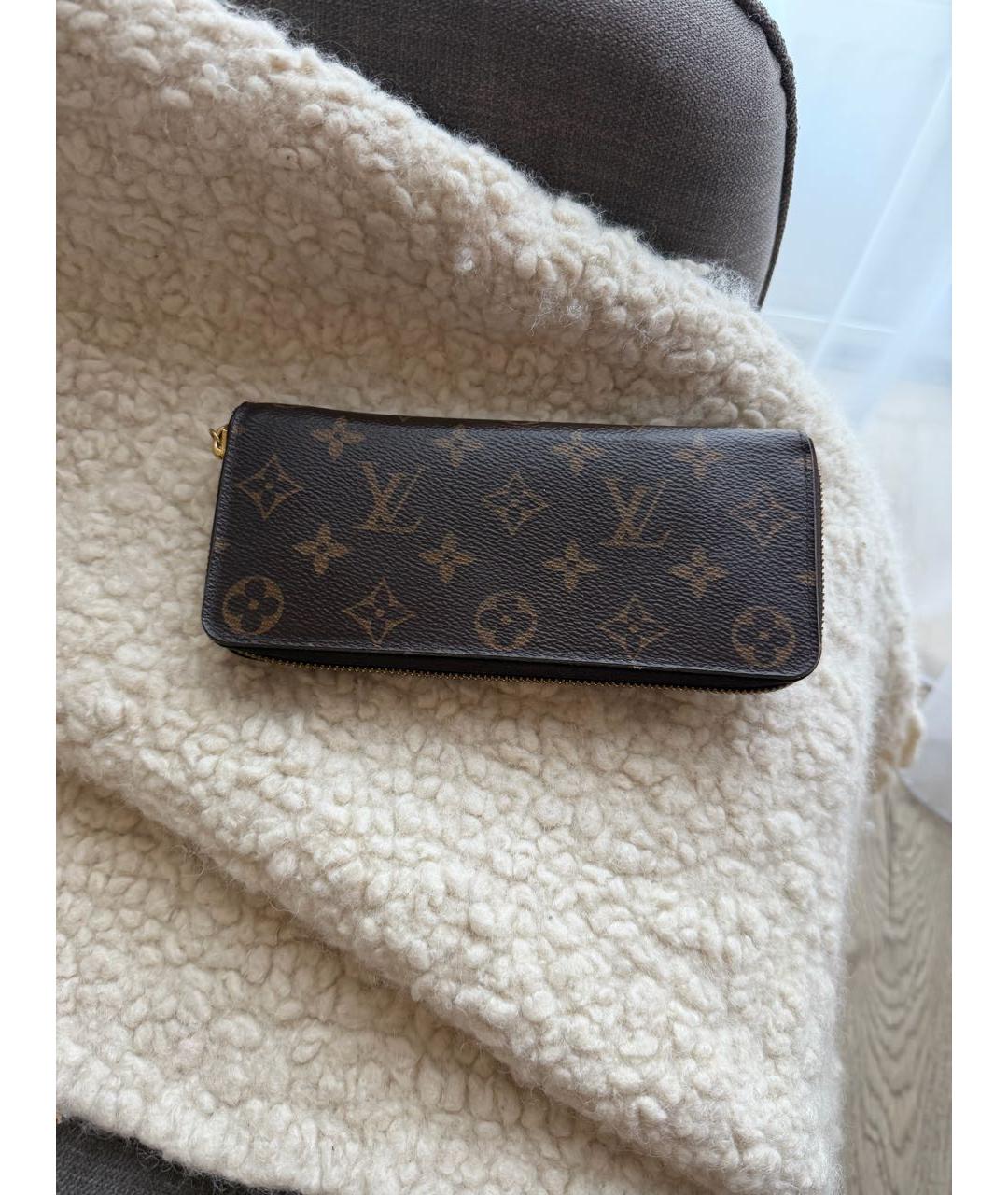LOUIS VUITTON Коричневый кошелек, фото 7