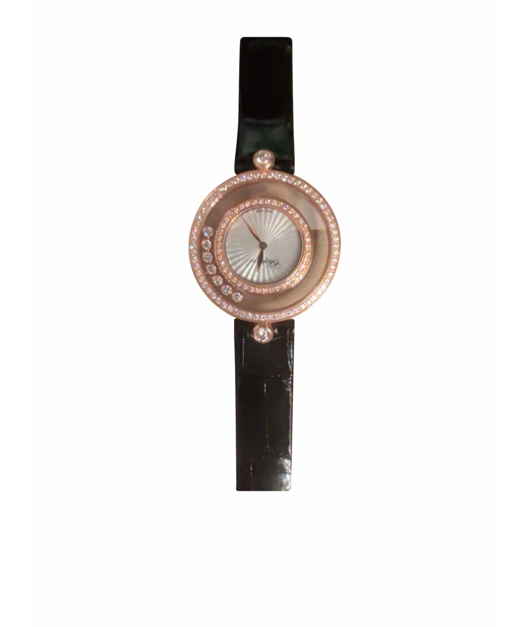 CHOPARD Черные часы из кожи крокодила, фото 1