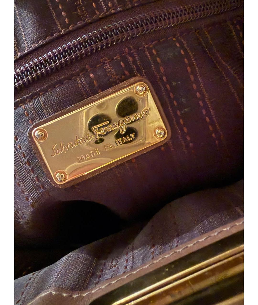 FERRAGAMO Кожаная сумка тоут, фото 4
