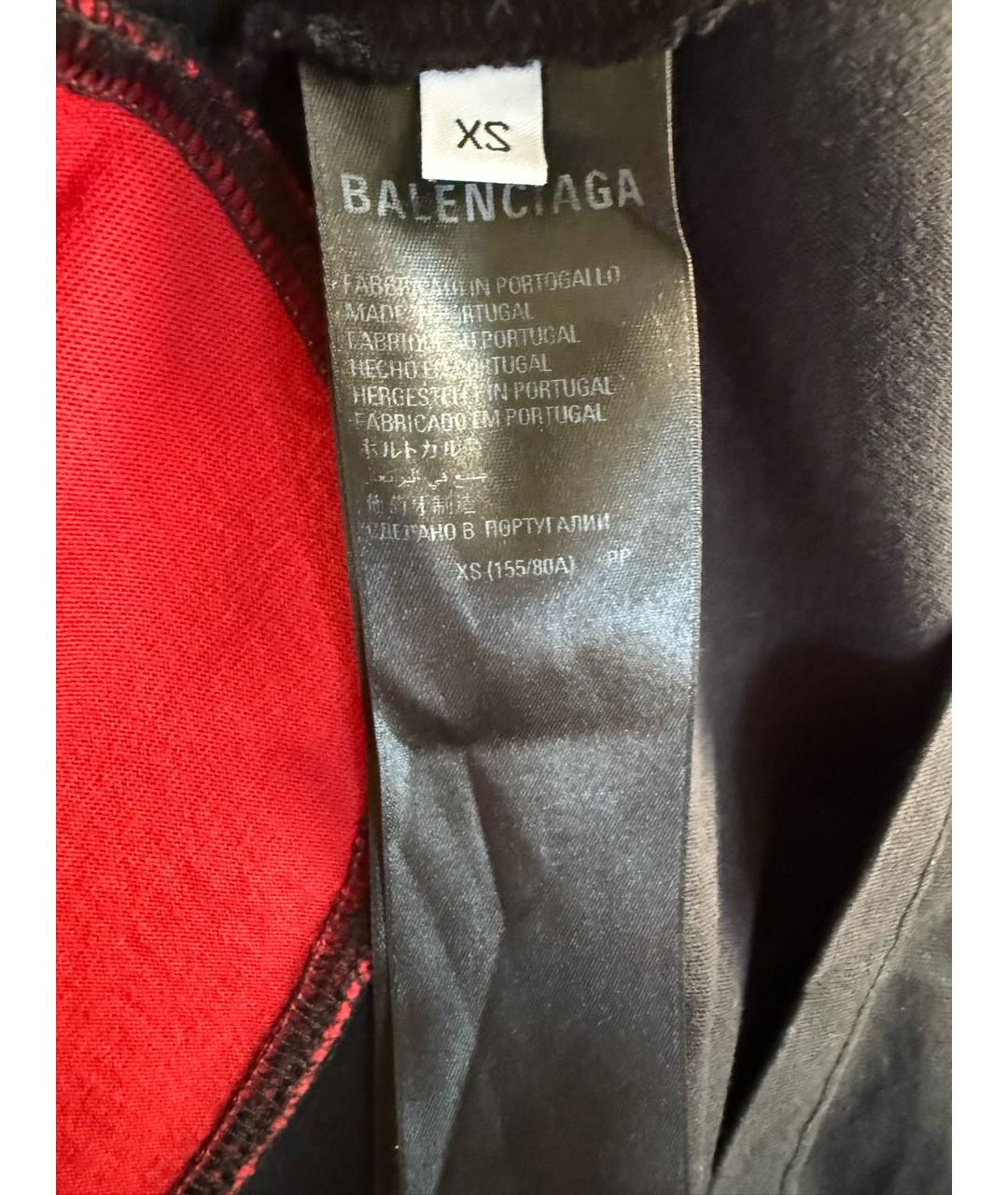 BALENCIAGA Черная хлопковая футболка, фото 4
