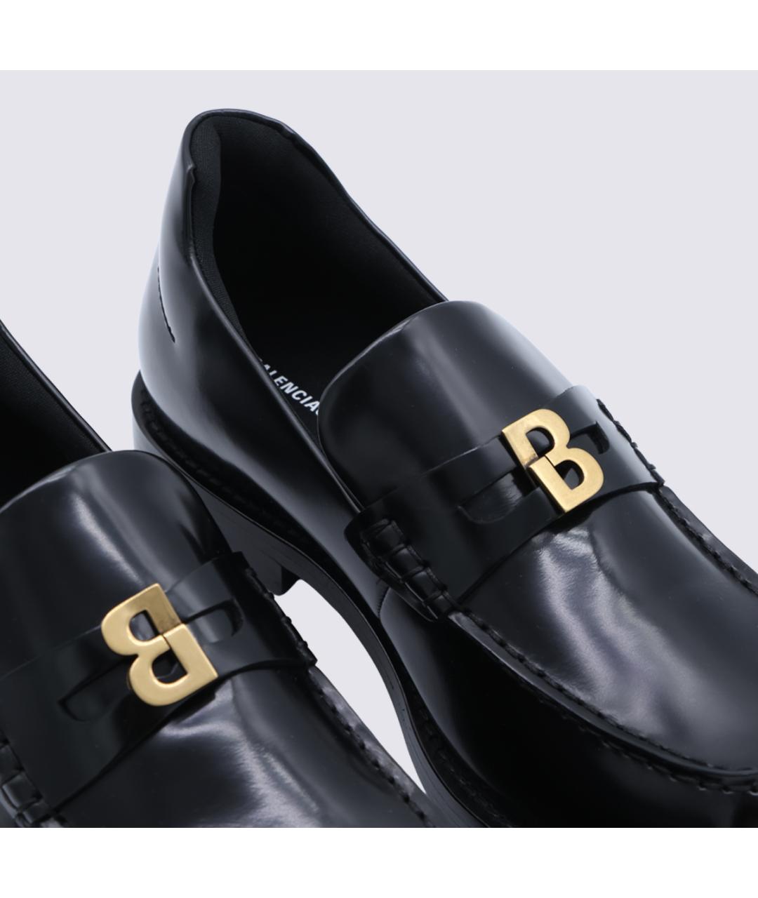 BALENCIAGA Черные кожаные лоферы, фото 4