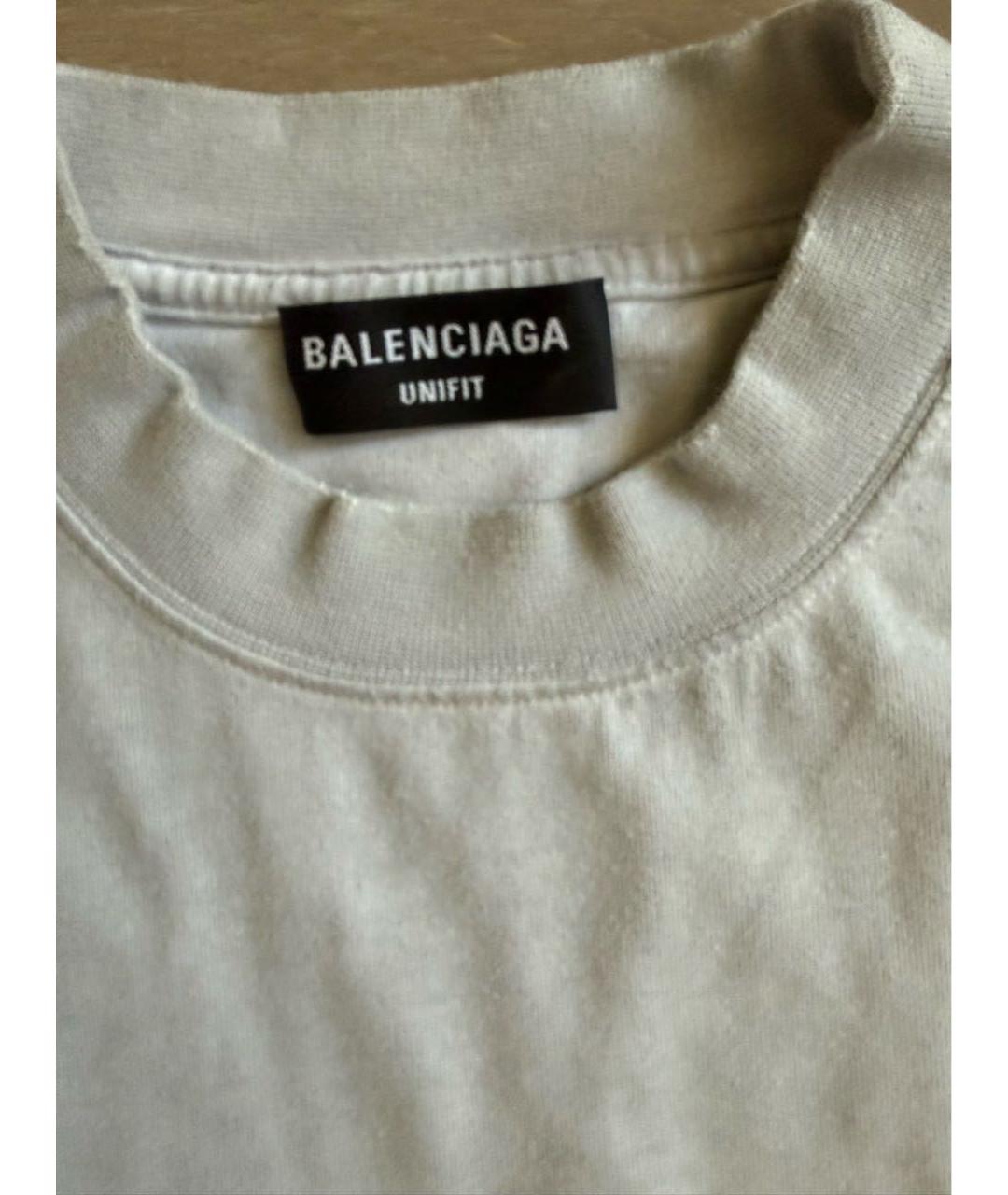 BALENCIAGA Серая хлопковая майка, фото 5