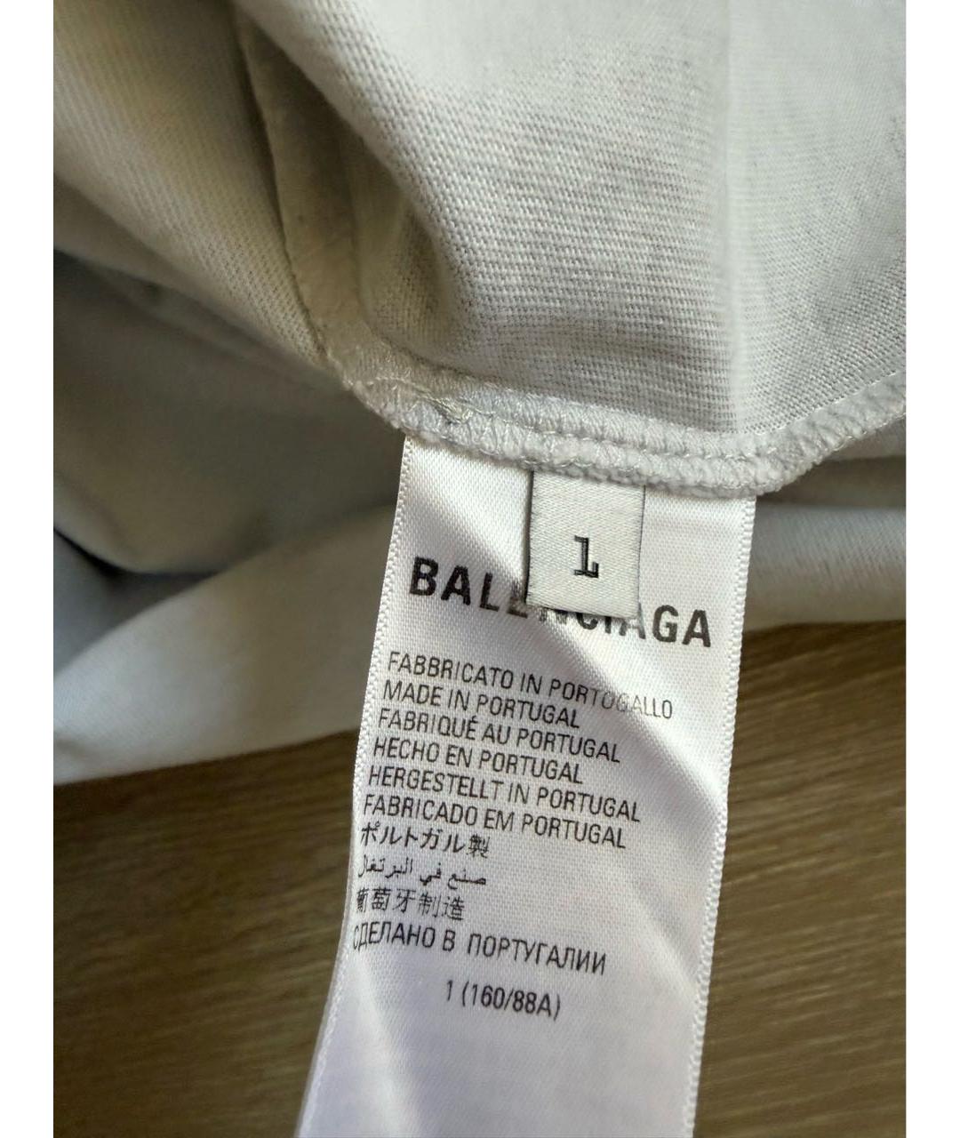 BALENCIAGA Серая хлопковая майка, фото 6