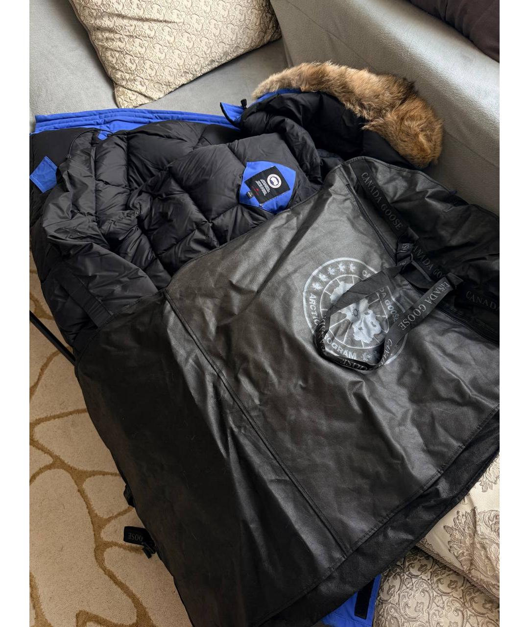 CANADA GOOSE Синяя полиэстеровая куртка, фото 4