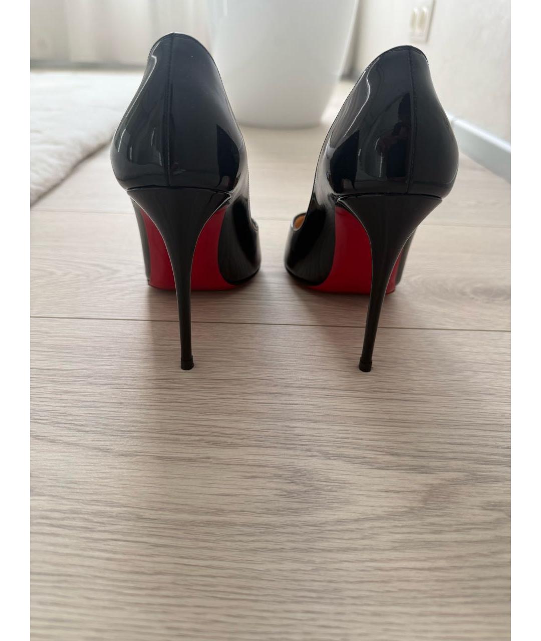 CHRISTIAN LOUBOUTIN Черные туфли из лакированной кожи, фото 4