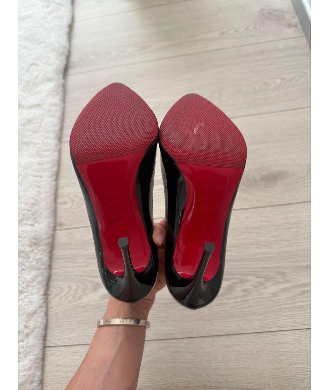CHRISTIAN LOUBOUTIN Черные туфли из лакированной кожи, фото 5
