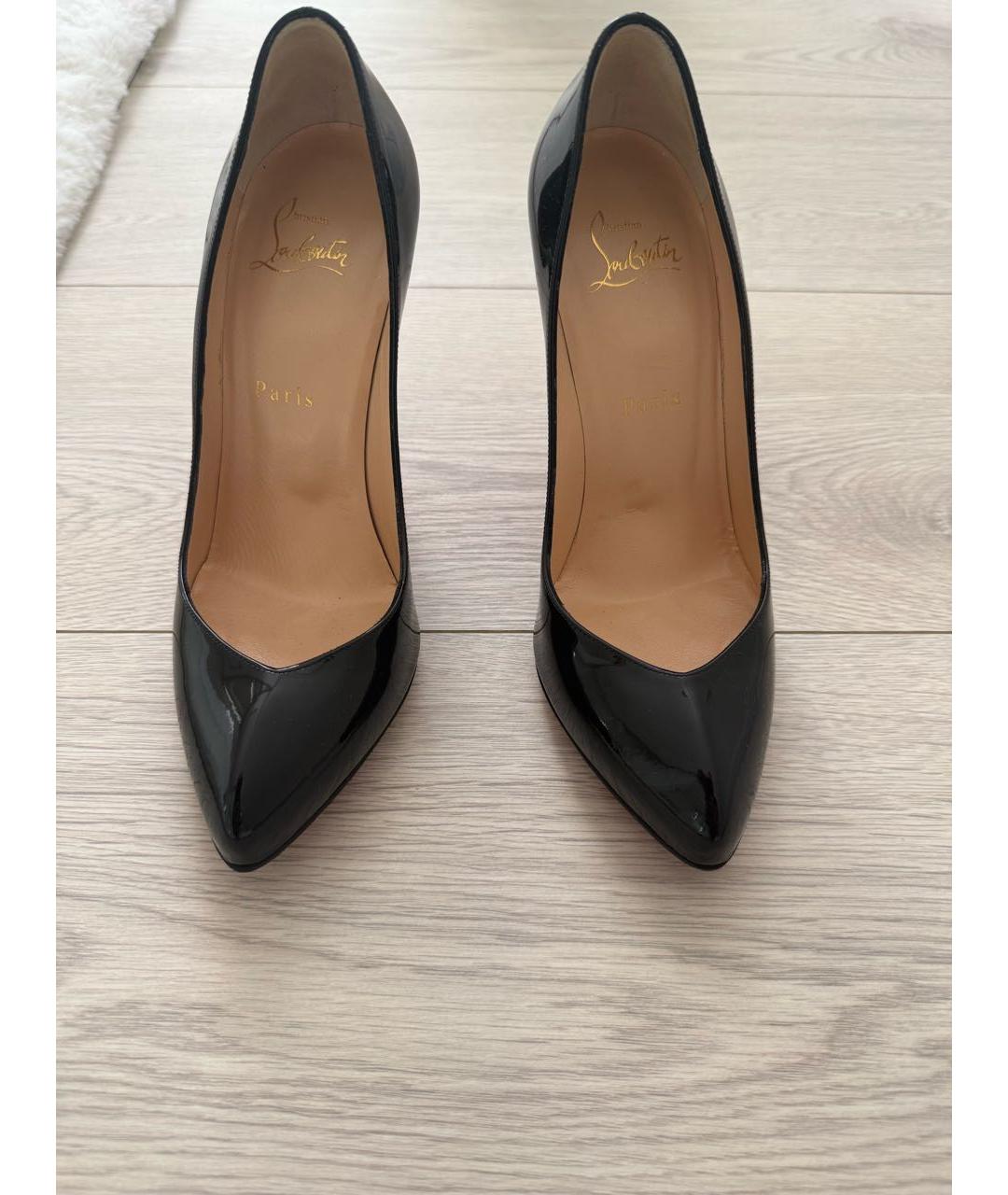 CHRISTIAN LOUBOUTIN Черные туфли из лакированной кожи, фото 2
