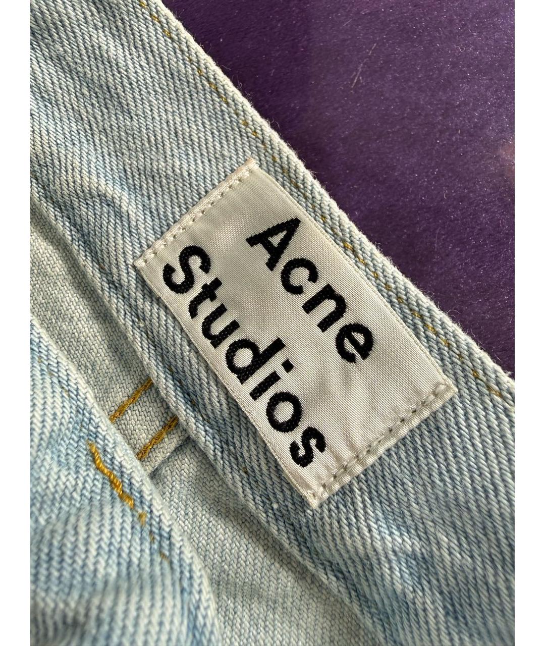 ACNE STUDIOS Голубая хлопковая юбка миди, фото 5