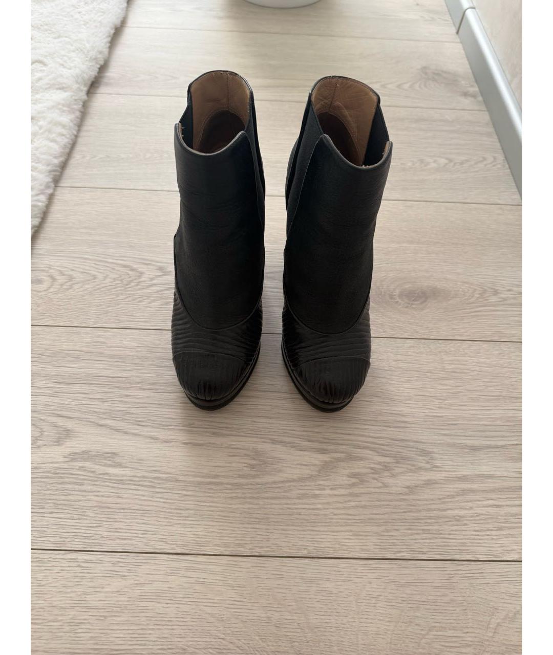 CHANEL Черные кожаные ботильоны, фото 2