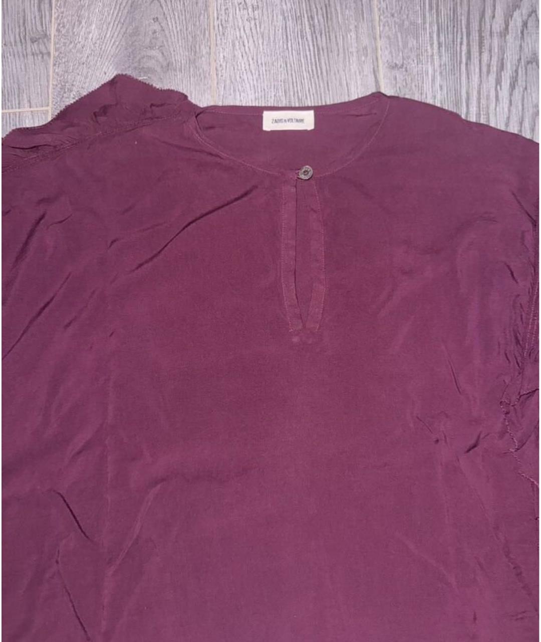 ZADIG & VOLTAIRE Бордовая вискозная блузы, фото 2