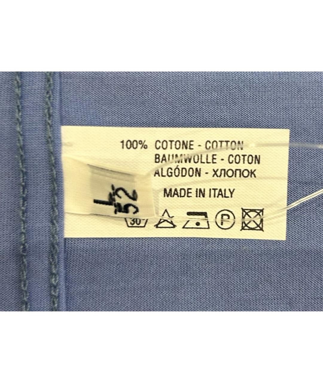 KITON Голубая хлопковая футболка, фото 5