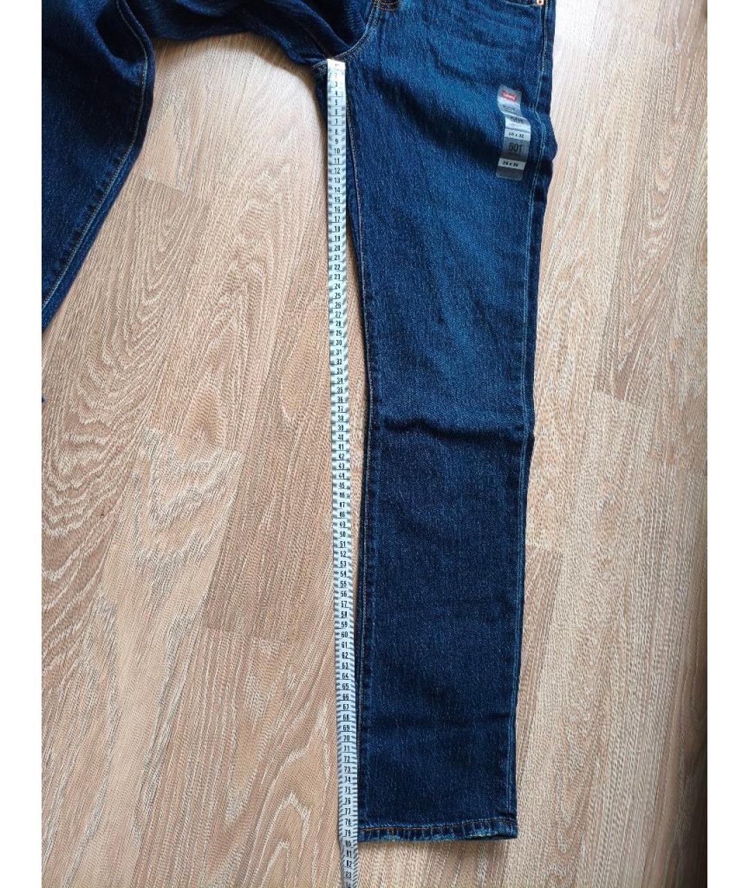 LEVI'S Синие хлопковые прямые джинсы, фото 7