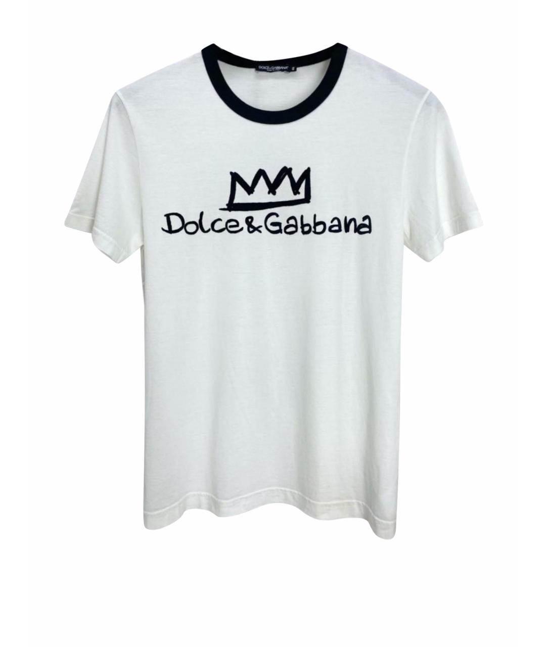 DOLCE&GABBANA Белая хлопковая футболка, фото 11