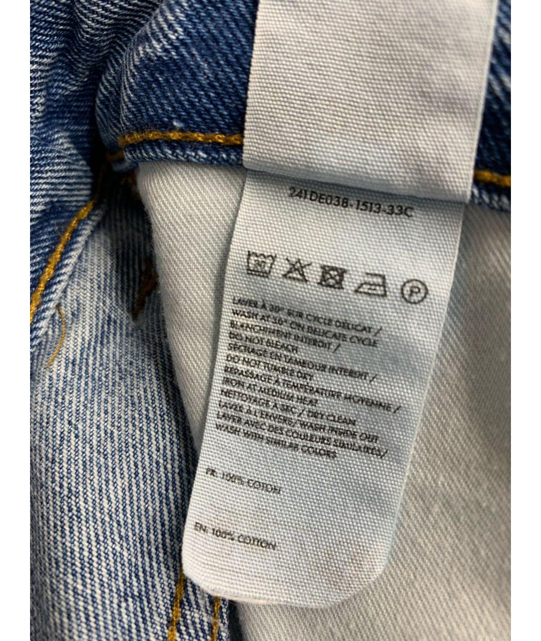 JACQUEMUS Голубые хлопковые прямые джинсы, фото 5