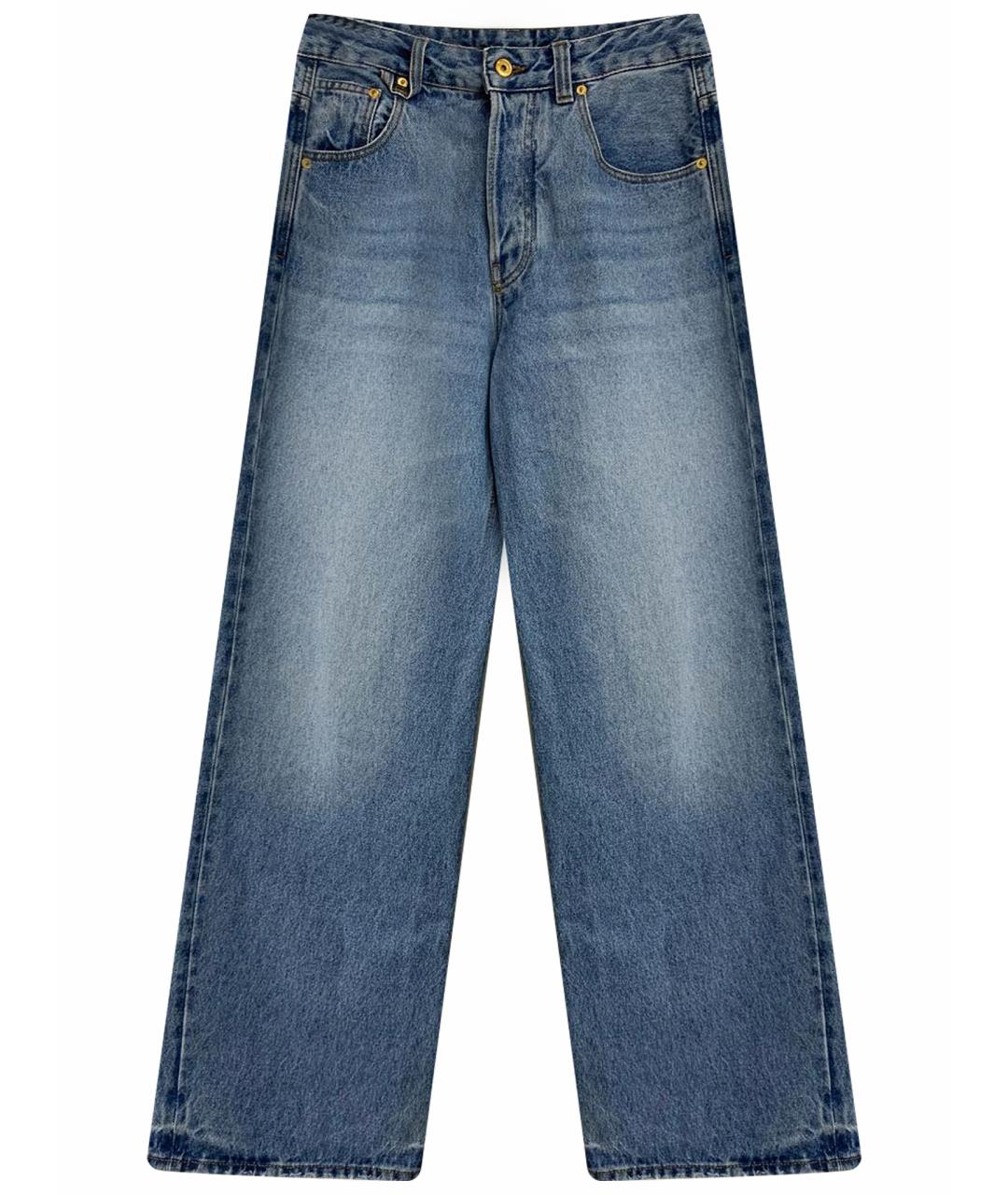 JACQUEMUS Голубые хлопковые прямые джинсы, фото 1