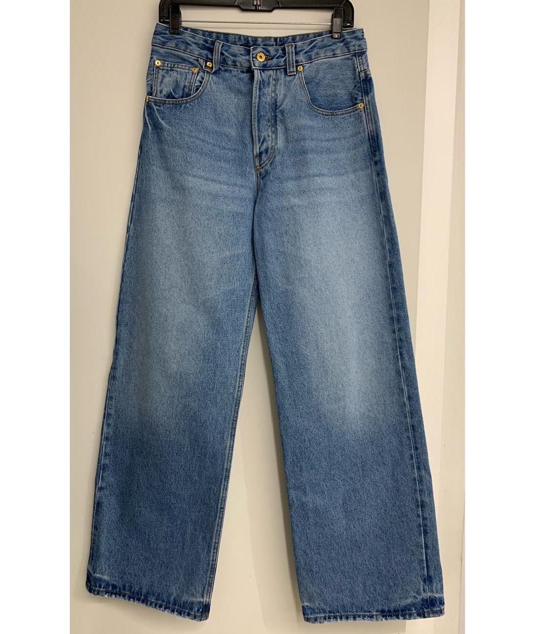 JACQUEMUS Голубые хлопковые прямые джинсы, фото 8