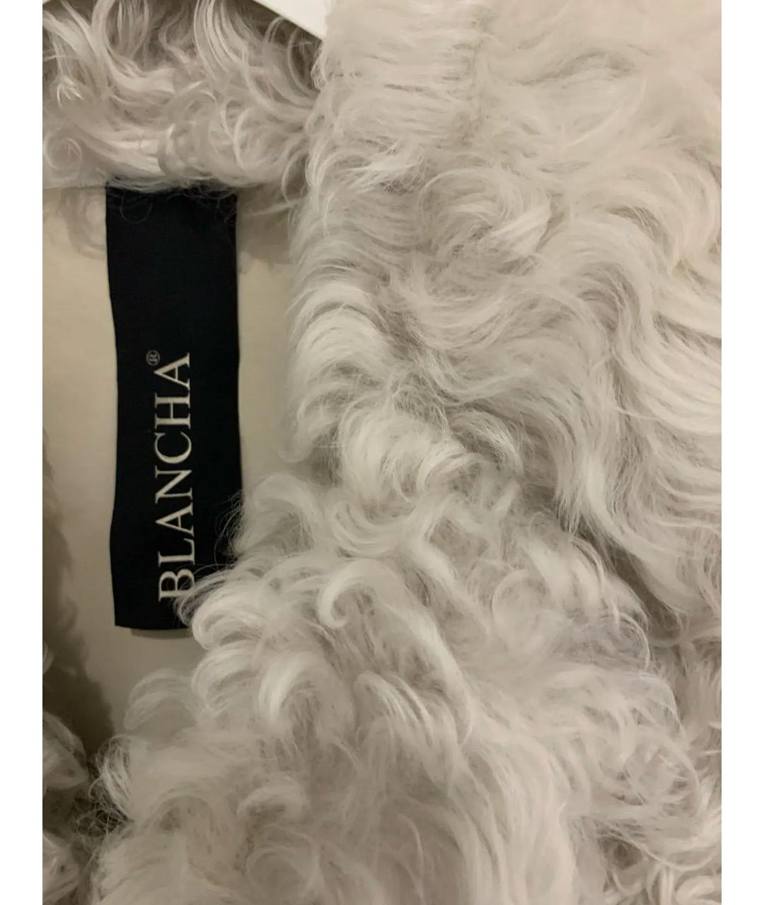 BLANCHA Бежевая меховая шуба, фото 5