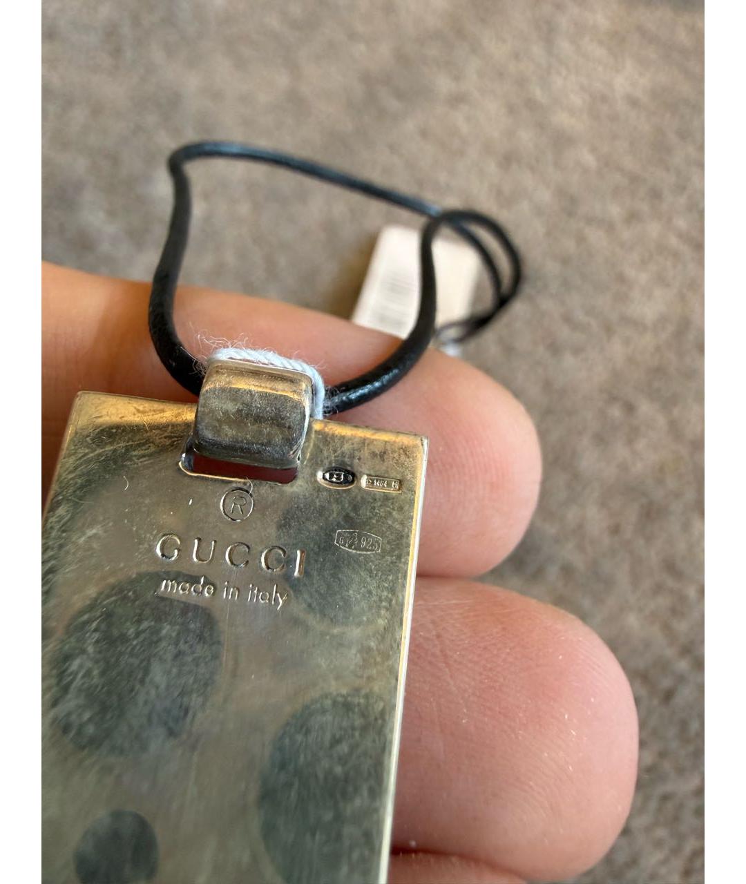 GUCCI Серебряная серебряная подвеска, фото 3