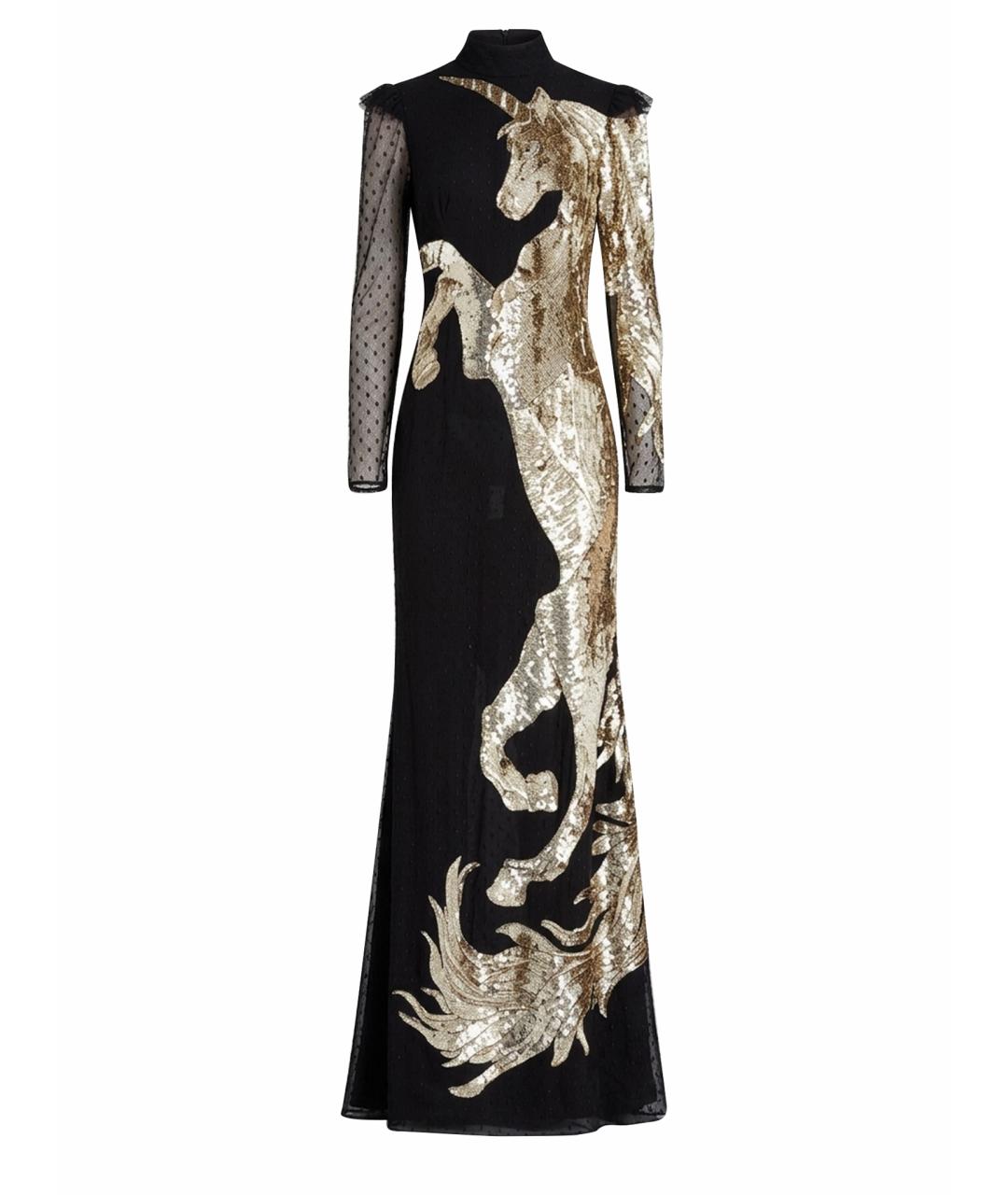 ALEXANDER MCQUEEN Черное шелковое вечернее платье, фото 1