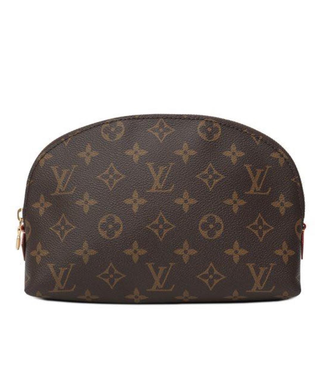 LOUIS VUITTON Коричневая косметичка из канвы, фото 1