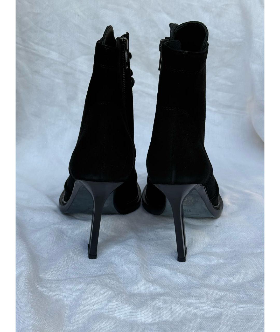 ANN DEMEULEMEESTER Черные замшевые ботильоны, фото 4