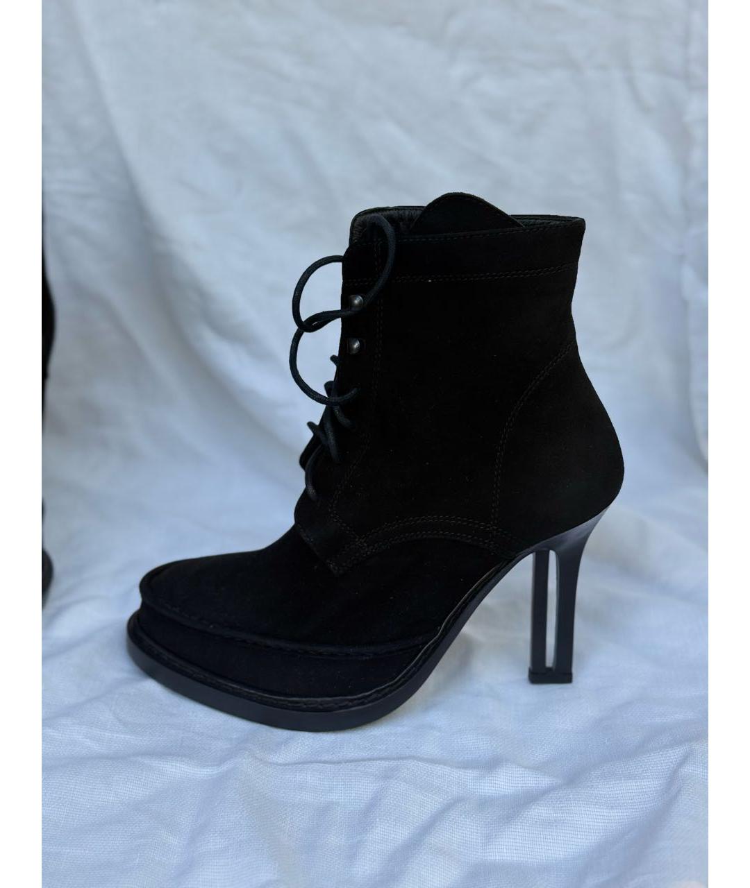 ANN DEMEULEMEESTER Черные замшевые ботильоны, фото 9