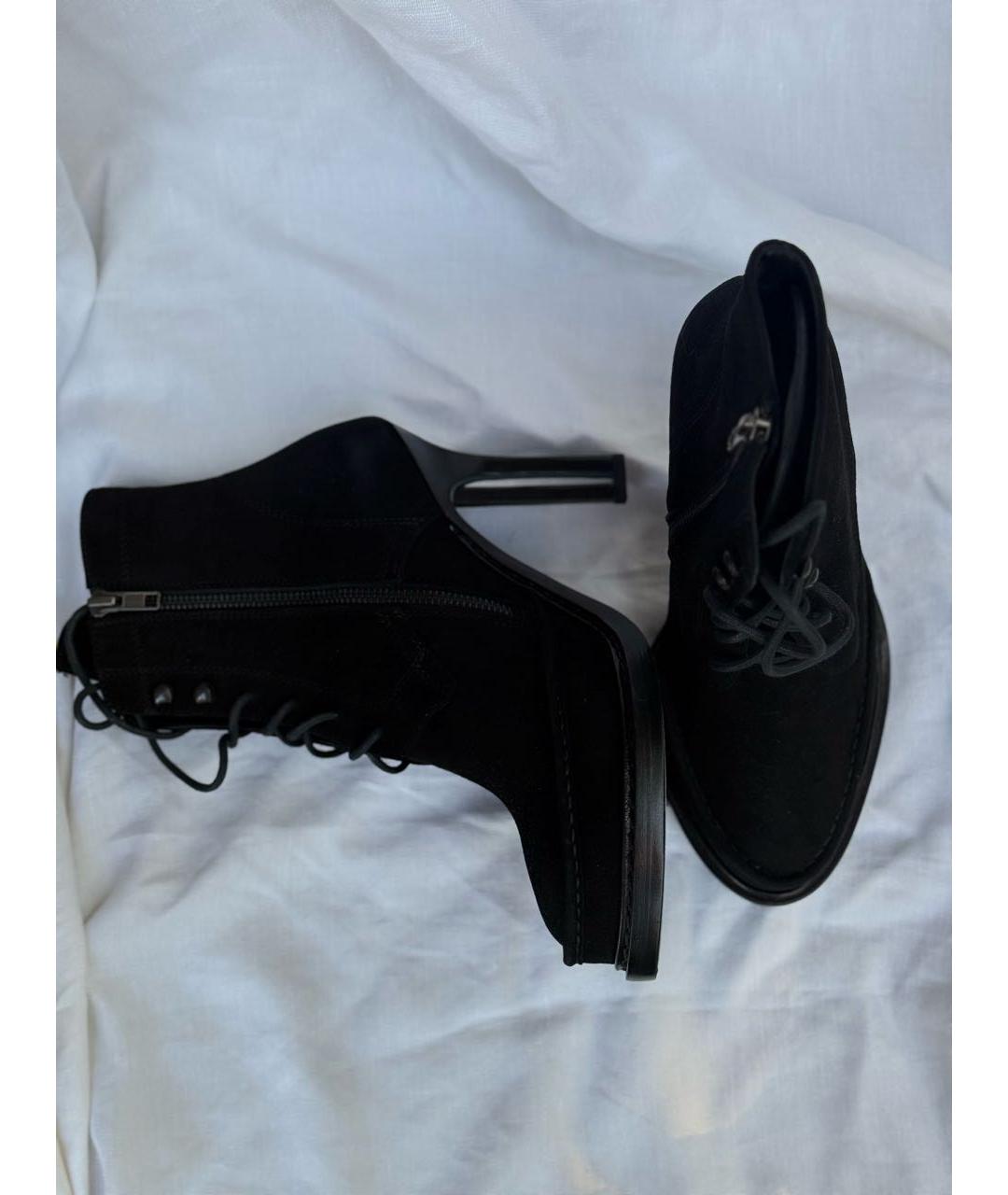 ANN DEMEULEMEESTER Черные замшевые ботильоны, фото 6