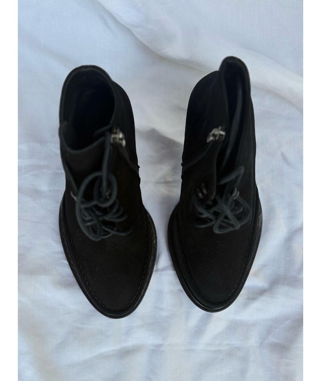ANN DEMEULEMEESTER Черные замшевые ботильоны, фото 3