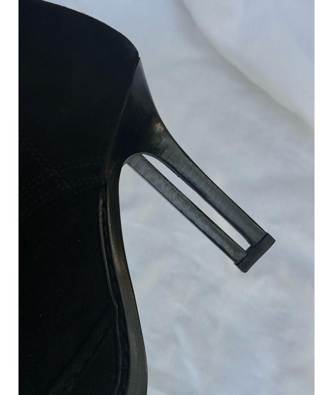 ANN DEMEULEMEESTER Черные замшевые ботильоны, фото 8