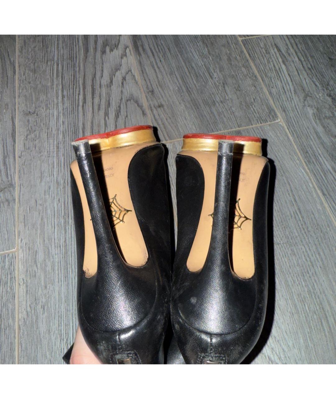 CHARLOTTE OLYMPIA Черные кожаные ботильоны, фото 5