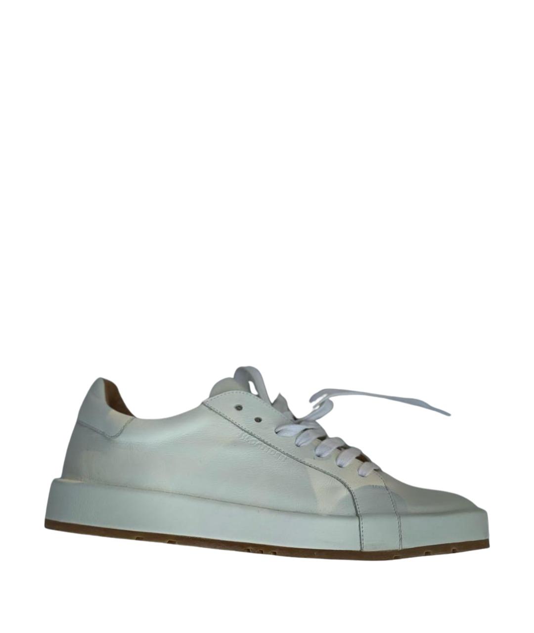 JIL SANDER Белые кожаные кеды, фото 1