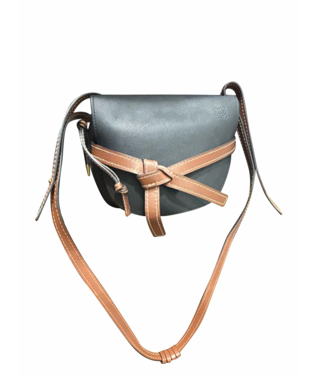 LOEWE Черная кожаная сумка тоут, фото 1