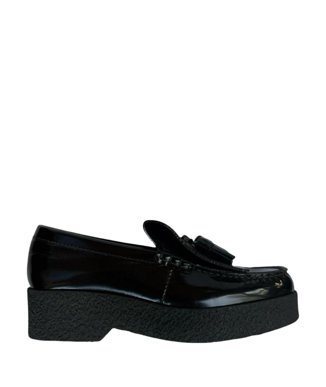 CELINE Черные кожаные лоферы, фото 1