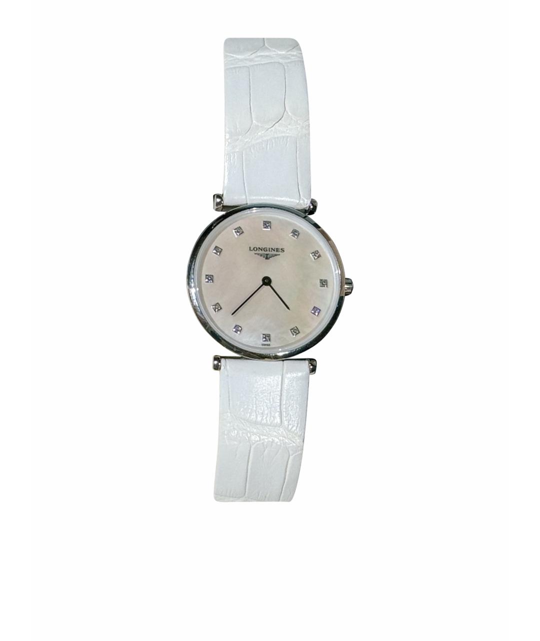 LONGINES Белые металлические часы, фото 1
