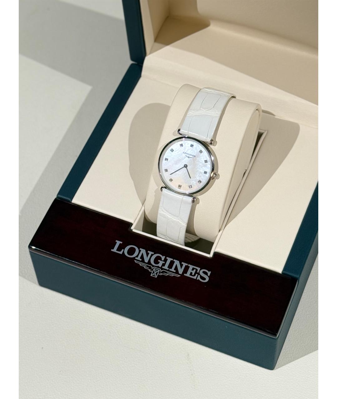 LONGINES Белые металлические часы, фото 2